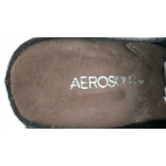 Aerosoles Cinch Worm Women's Brown Vegan Mules Slip On High Heels Sandals 7.5 B - Picture 9 of 10